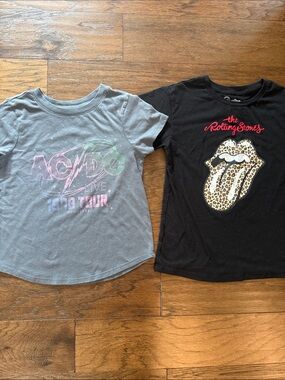 Vintage Rock Band Girls t shirt Bundle - Rolling Stones & AC/DC